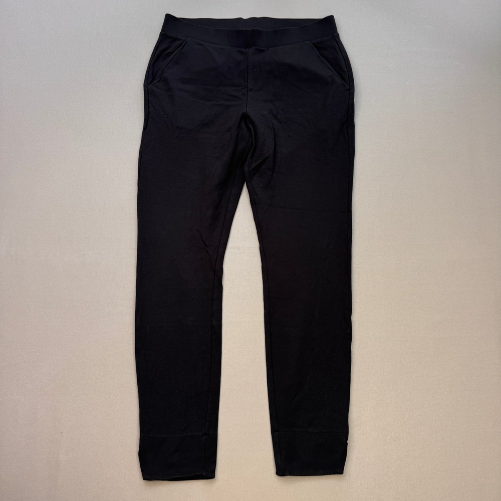 HUE Womens Black Pull On Leggings with Pockets Size M
